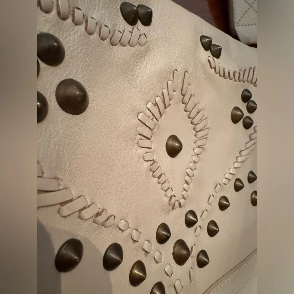 The "Anything you want it to be" Bixi Awotan Bag bone studded leather crossbody - Picture 16 of 16